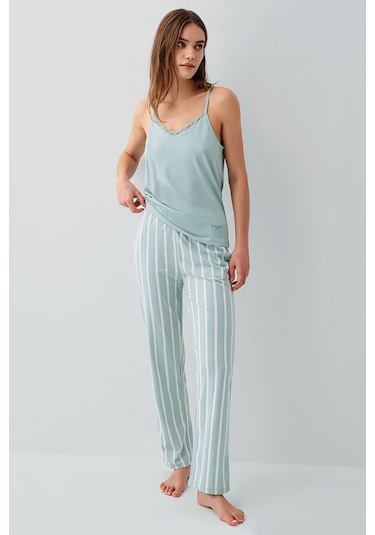 Pierre Cardin Kadın Yeşil 3lü Pijama Takım Pc9154-s-v1 Yeşil