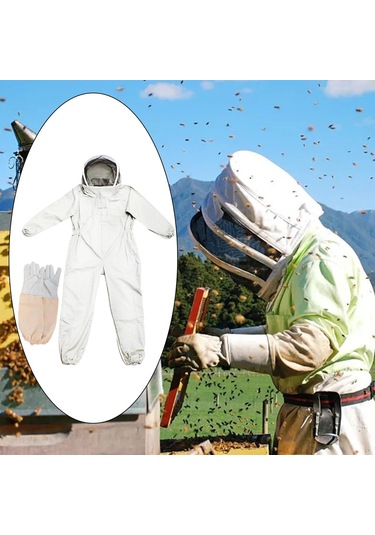 Suntek Arıcı Takım Elbise Örgü Kapşonlu Çiftlik Tutma Xxl