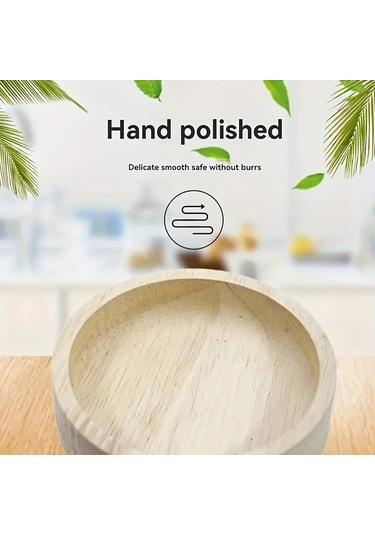 Elmpaly Ahşap Hamster Mama Kabı Su Geçirmez Seramik Besleme Kabı Sku1