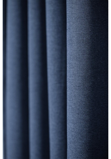 Olea 140x270 Cm 2 Adet Fon Perde İndigo Mavi
