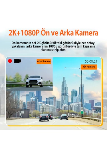 Rexing C2 2k+1080p Wifi Araç Kamerası + 32gb Sd Kart
