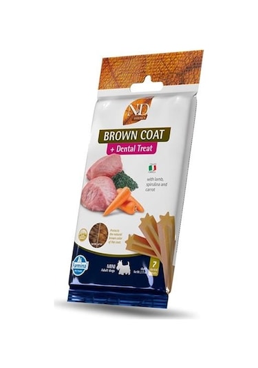 N&d Dental Treat Brown Coat Mini Köpek Ödülü 60 Gr