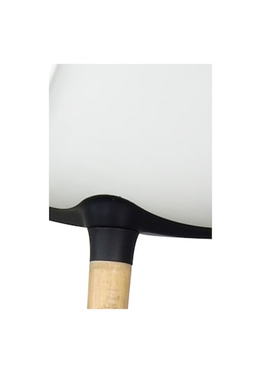 Vilinze Eames Naturel Ahşap Ayak Plastik Beyaz Sandalye