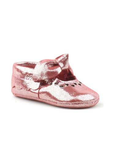 Hapshoe Kids Hakiki Deri Kırmızı Lastikli Kız Bebek Patik Kırmızı