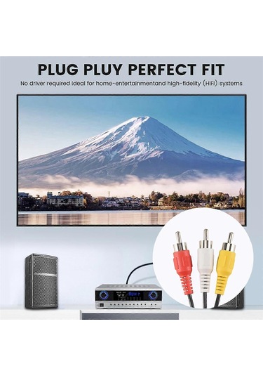 1,5 M S-video Erkek - 3 Erkek Tv Pc Dönüştürme Kablosu, Ses Ve Görüntü Aygıtları İçin 4 Pin