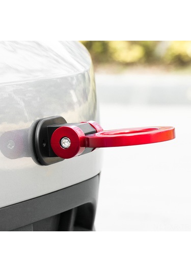 Xiyyadms Kırmızı Abs Plastik Araba Dekorasyonu - Taşıma Kanca Stili, Sıfır Hasar Kurulum, Evrensel Uyumlu