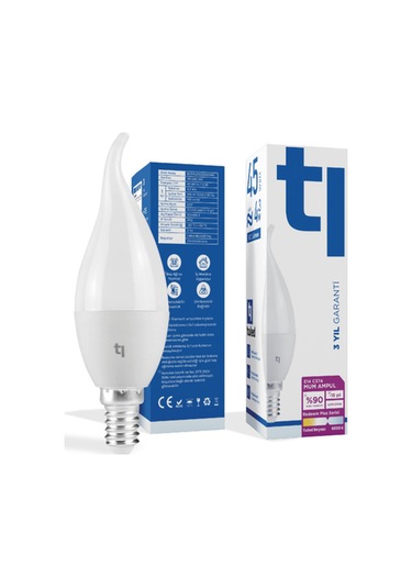 Redeem Plus C37a E14 Mum Ampul, Titreşimsiz, Göz Konforu, 610 Lümen, Beyazı, 5000 Kelvin