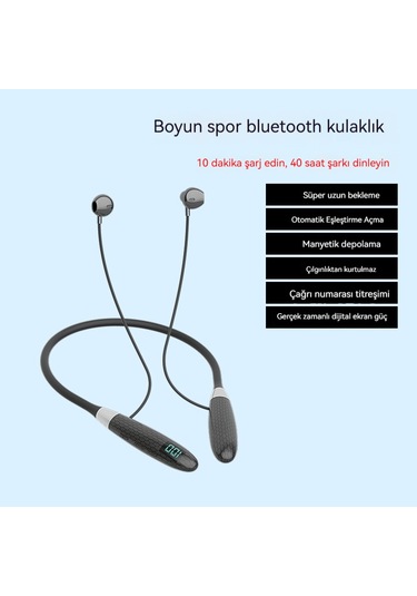 Aurora Boyunasılı Mavi Kulaklık, Ultra Uzun Pilömrü, Yüksek Pil, Spor, Gürtü Azaltma