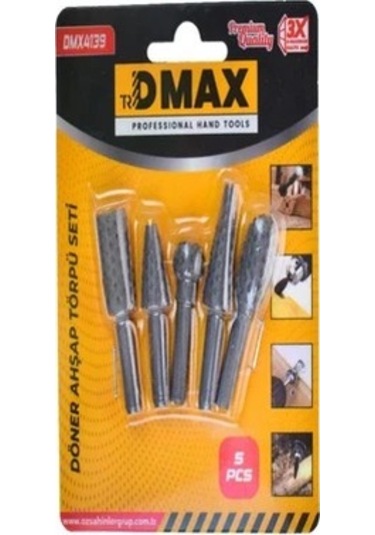 Dmax Döner Ahşap Törpü Seti 5 Parça Dmx-4139