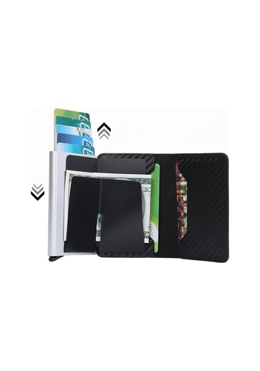 Tenfowee Rfıd Korumalı Kartlık - Açılır Kırmızı Kart Cüzdanı 6.5x10cm