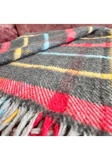 Çift Kişilik Pamuklu Battaniye 180x200 Cm 5045 Çok Renkli