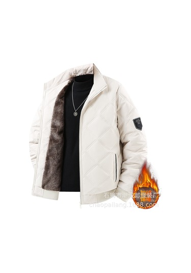 Genç Ve Orta Yaşlı Erkekler İçin Kadife Ve Pamuklu 2025 Yeni Pamuk Dolgulu Ceketler Açık Haki