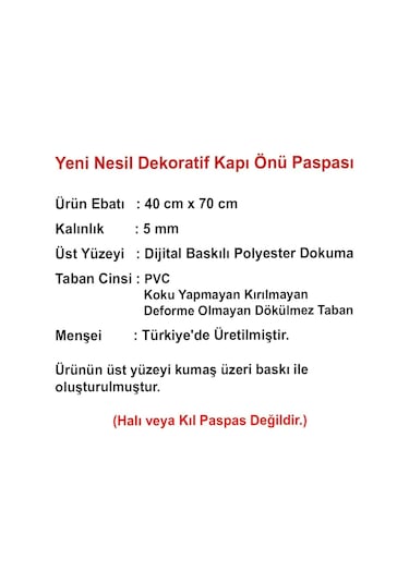 Welcome Gaz Lambası Desenli Kauçuk Kapı Önü Paspası