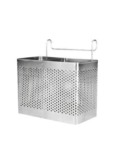 Asma Kancalı Yemek Çubukları Tutucu Yerden Tasarruflu Paslanmaz Çelik Sofra Süzgeç Mutfak İçin 2 Double Grids