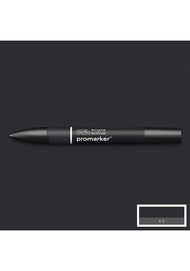Promarker Çift Uçlu Alkol Bazlı Grafik Çizim Kalemi Black 030 Xb