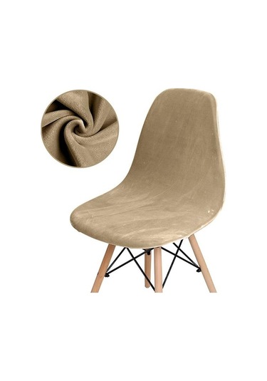 Haki 1 /2 /4 /6 Parça Kadife Düz Sandalye Kılıfları Kolsuz Kabuk Sandalye Kılıfı Düğün Yemek Odası Ofis Ziyafet Otel 2 Parça Haki