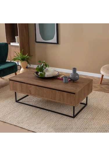 Eşyala. Akıllı Sehpa Ortadan Açılır Atlantik 120 X 60 X 43 Cm Siyah