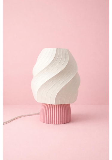 Ice Cream Lamp Masa Lambası Dekorasyon Aydınlatma Gece Lambası Abajur Pembe