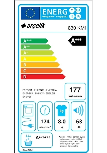 Arçelik 830 KMI 8 KG Isı Pompalı Çamaşır Kurutma Makinesi