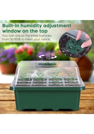 Willowhaven 10lu Tohum Başlatma Tepsisi 120 Hücre Yükseltilmiş Kapaklı Sera Bahçe