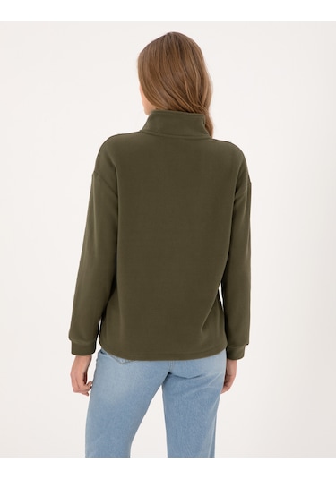 Pierre Cardin Kadın Haki Sweatshirt 50314954-vr027 Haki