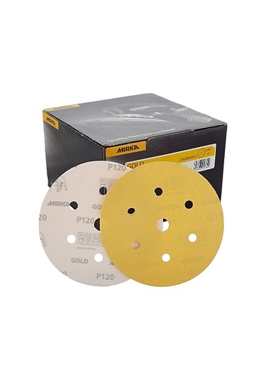 Mırka Gold 150mm Cırtlı Zımpara P120 100 Adet