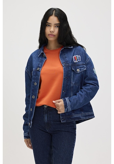 Adelina Koyu Mavi Kadın Denim Ceket-indigo İndigo