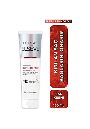 Elseve Bond Repair Bağ Güçlendirici Şampuan 200 ML + Onarıcı Bakım Kremi 150 ML + Şampuan Öncesi Kurtarıcı Bakım 200 ML