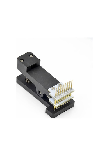 8 Pin Programlama Aparatı 2.54mm Pogo Pin Yaylı Mandal Klips Seri Üretim Entegre Hızlı Prog.
