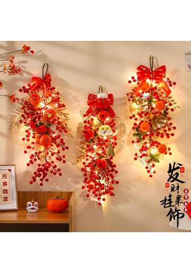 Springsun Yılbaşı 2025 Yılan Yılı Dekorasyonu - Pvc+kağıt Ağaç Çiçekli Pencere/kapı Asısı - Şans Ve Sağlık İçin Renkli Festival Süs Eşyası