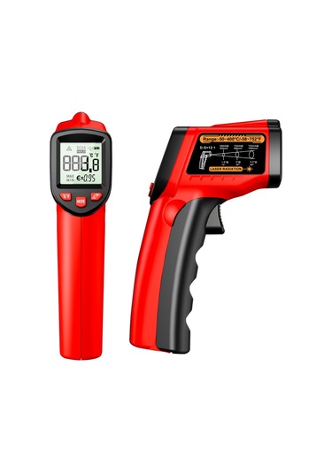 Dianziye Aneng Th109 El Tipi Kızılötesi Termometre - Dokunmadan Sıcaklık Ölçer, Lcd Ekranlı, Lazer Konumlandırma, -50 C/+400 C Aralığı Pil Yok