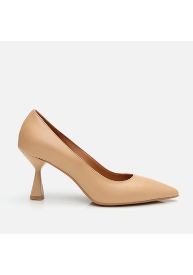 Hotiç Kadın Deri Bej Orta Topuklu Stiletto 01ayh304140a330 Naturel-nude Naturel