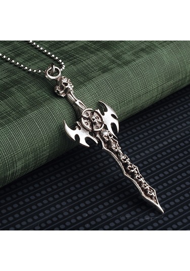 Best Kuru Kafalı Şövalye Büyük Kılıç Erkek Kolye Takı K24 T5