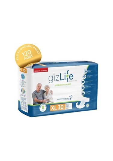 Gızlıfe Bel Bantlı Yetişkin Hasta Bezi Ekstra Büyük Boy Xl 120 Adet XL