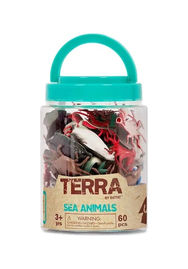 Terra 60 Parça Tüp İçinde Küçük Oyun Seti - Deniz Canlıları
