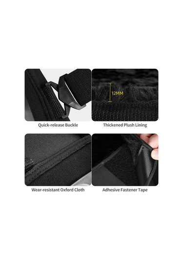 Geeksen Kışlık Uzun Kolluk Dikişli, Pp+plüsh+oxford Kumaş, 0.6kg, Spor Atv Motosiklet Korumalı Dirseklikler 2 Adet Çok Renkli