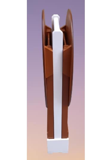 Çanta Zigon Sehpa Oval Model İkili Takım Ahşap Mdf Ceviz Renk Uyumu El Yapımı