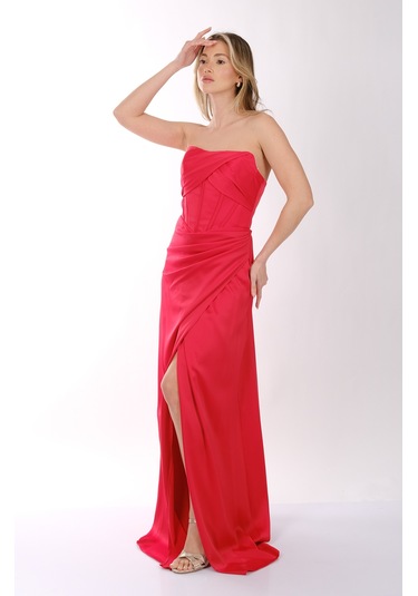 Abiye Elbise Dori 00kb7073 Kırmızı