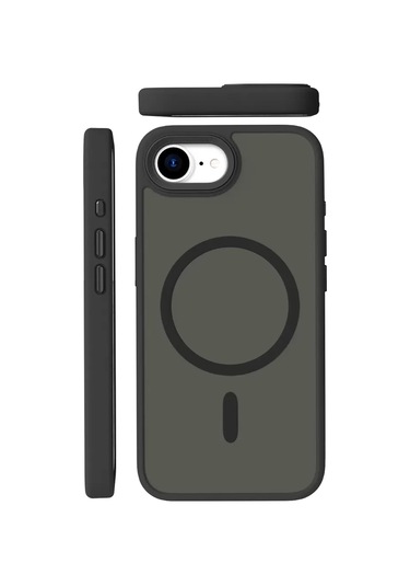 Joko Apple iPhone Uyumlu  17e Megane Magsafe Kapak - Siyah