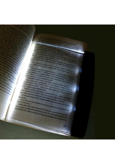 Kitap Arası Okuma Işığı Led Panel Kitap Okuma Lambası Siyah