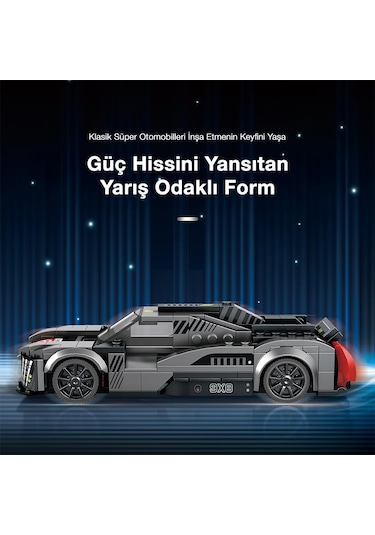 Reobrix Technic 793 Peugeot 9x8 Spor Araba Yaratıcı Yapı Blok Seti Building Blocks - 280 Parça