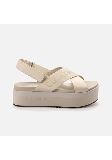 Calvin Klein Kadın Sandalet Yw0yw01362 Bej