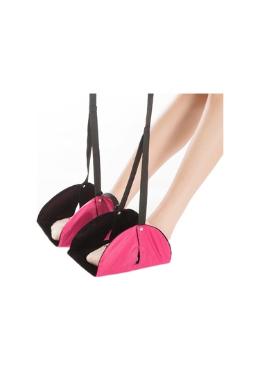 Sones Seyahat Ayak Dayanağı Hamağı Ofis Eğlence Pedalı, Renk: Gül Kırmızı Bölünmüş Diğer