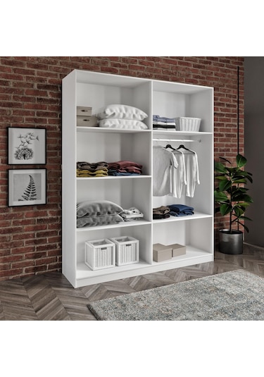 Diva Çok Amaçlı 8 Kapılı Elbise Ve Yüklük Dolap