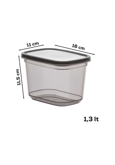 Porsima 1022 Etiketli Dikdörtgen Erzak Saklama Kabı 12'Li 1.3 L Çok Renkli