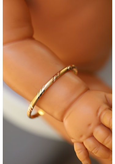 Yenigün Kuyumculuk Yatırımlık Çizgili Model 2.10 Gr Bebek Altın Bilezik