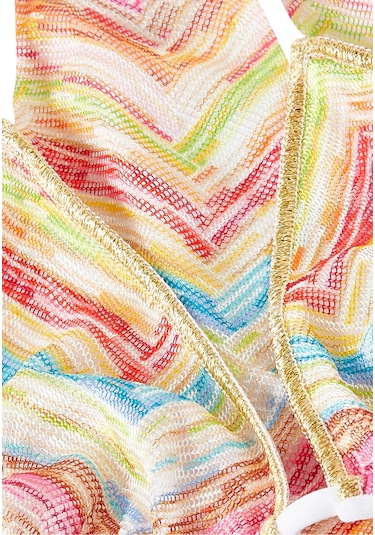 Missoni Zigzag Desenli Üçgen Bikini Çok Renkli