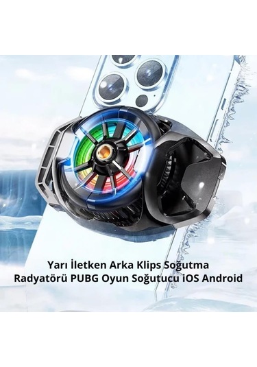 Polham 18w Süper İletken Klipsli Radyatörlü Telefon Soğutucu, Buz Tipi Tüm Telefonlara Uyumlu Soğutucu