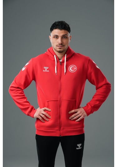 Hummel Armin Milli Takım Pamuklu Eşofman Üstü Kırmızı