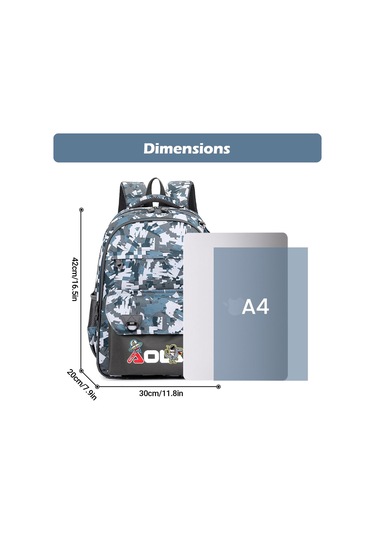 Lichen01 Çocuk Sırt Çantası Okul Çantası 1-5. Sınıf Erkek Çocuklar